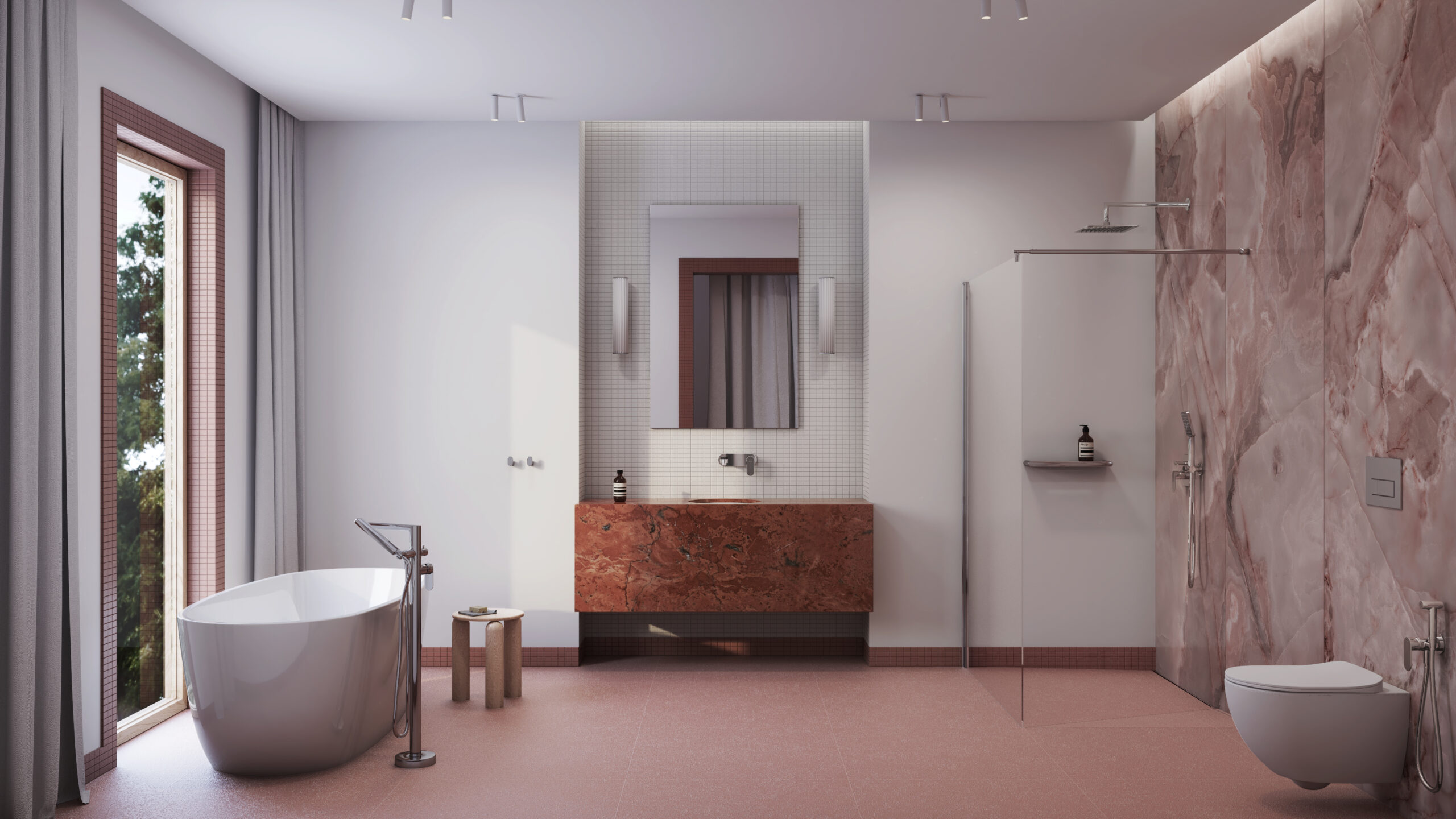 Bathroom design - Joanna Kubieniec i Katarzyna Długosz - Biuro architektoniczne w Katowicach